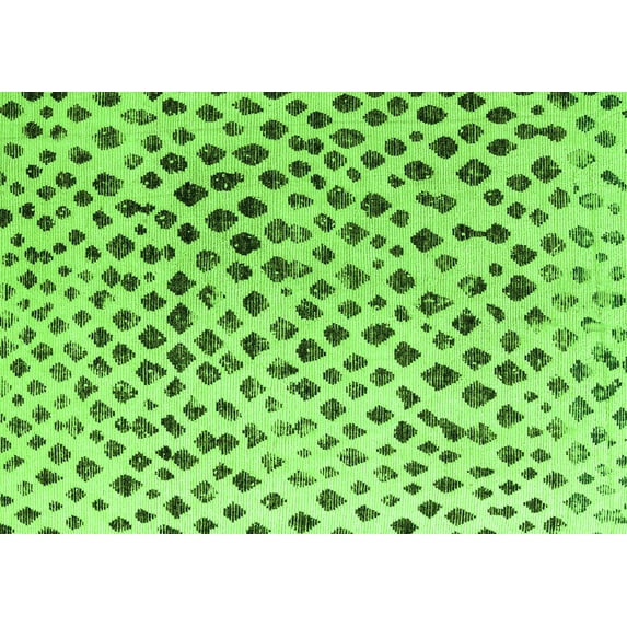 Ahgly Company Indoor Rectangle Solid Green Modern Area Rugs, 5' x 7'