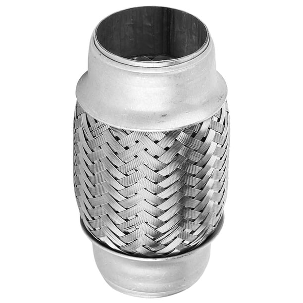 Adaptador De Escape De Tubo Flexible Trenzado Doble Ss De Acero Inoxidable Duradero Tubería 1.5 X 4
