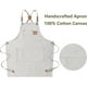 thumbnail image 3 of Zhuge Delantales de chef para hombres y mujeres con bolsillos grandes, delantal de trabajo resistente, ajustable, con espalda cruzada de lona de algodón, talla M a XXL (beige), 3 of 4