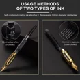 thumbnail image 7 of Exquisite resin fountain pen set with medium nib - includes 15 ml ink bottle and beautiful gift box - perfect for note taking, calligraphy and smooth writing - gift for fountain pen lovers, 7 of 7