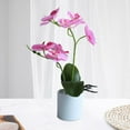 thumbnail image 3 of Decorative Real Touch Silk Orchid Bonsai, Artificial Flowers with Flower Pots Fake Flowers Arrangements for Home Wear-resistant No Withering Orchid Simulation Bonsai Flower, 3 of 8