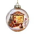 thumbnail image 2 of AURIGATE Lighted Christmas Ball Ornament with Flat Acrylic Insert Transparent Sphere for Xmas Tree Home Holiday Hanging Decoration Party Gift, 2 of 6