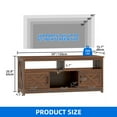 thumbnail image 6 of Dextrus Farmhouse TV Stand for TV up to 65 Inch, Entertainment Center with Power Outlets, Brown, 6 of 6