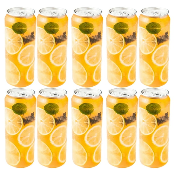 WORGEOUS 10 Uds. Botellas de café de plástico, botellas de jugo vacías desechables, contenedor de almacenamiento de agua para mascotas