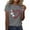 #3-Gray, variant on Patlollav Women Tshirts Under $10, Women Summer Short Sleeve Tops Dog Paw Ekg Print Regular Casual Round Neck T Shirt