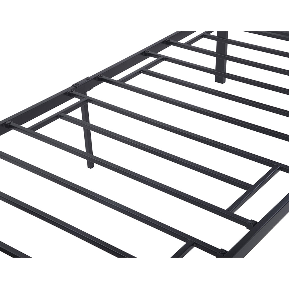 Kadyn Wood Bed Frame, Twin Size Platform Bed with Headboard and Footboard, Metal Bed Frame for Adults Kids, Black Kadyn Wood Bed Frame, Twin Size Platform Bed with Headboard and Footboard, Metal Bed Frame for Adults Kids, Black