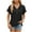 Black, variant on Womens Blouse up to 50% Off Fluffy Cotton Blend Retro Tshirts V-Neck Casual Short Sleeve T-shirt Ultra Soft Ladies Shirts Loose Fit Elegant Tops Tshirt Summer-Beach Comfy Solid Blouse Tee W
