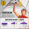 thumbnail image 3 of CROWN SHADES 10'x10' Instant Canopy Tent with 1 Sidewall with One Push Setup Sun Shelter for Events Parties Purple, 3 of 8
