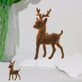 thumbnail image 2 of PEIBang Christmas Velvet Reindeer Decorations,Flocking Deer Figurine Statue Table Decorations for Home and Office, 2 of 7