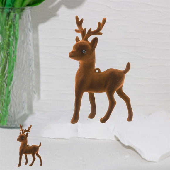 PEONAVET Miniature Deer Miniature Deer Ornement L Modèle de Cerf Décoration de Bureau Flocage Cerf Debout Décorations pour Bureau Maison