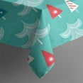 thumbnail image 5 of Turquoise Christmas Tree Pattern Square Tablecloth,Waterproof Square Table Cover,Wipeable Spillproof Washable Table Cover for Home Kitchen Party Decor 52"x52"(132x132cm), 5 of 6