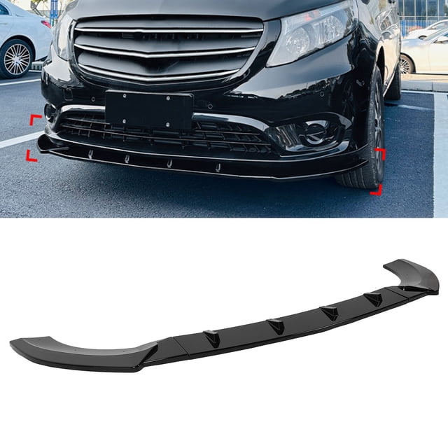 Front Bumper Splitter Spoiler Protector for VClass W447 2016-2023, Sporty Look, Aerodynamic Design, Easy Installation, Made From ABS Material, Long Term Durability, Weather