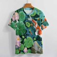 thumbnail image 3 of Lucky Koi Fish Lotus Leaf Women's T-Shirt Short Sleeve T Shirts Tops Tee Ladies Loose T, 3 of 6