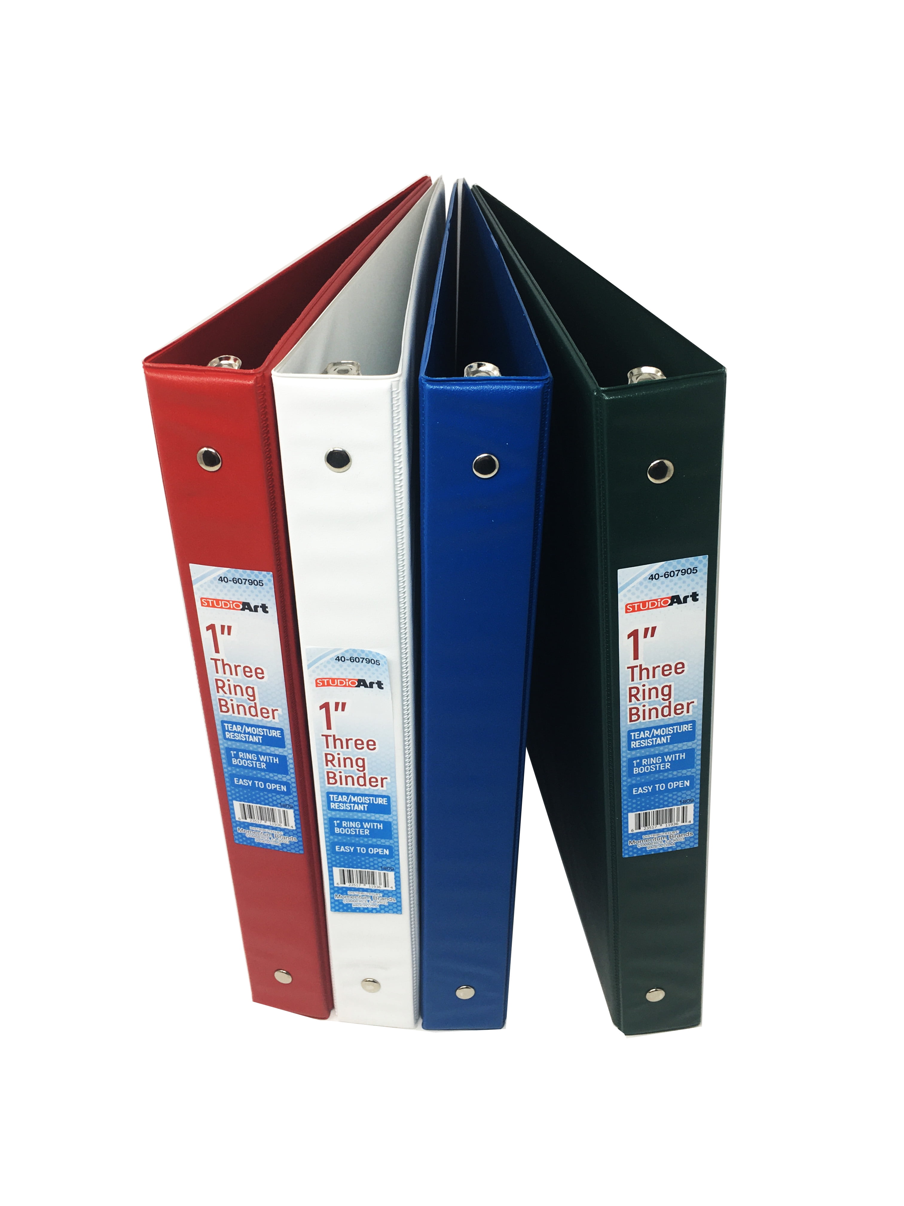 Studio Art Three Ring Binder with Booster 1" pack of 4