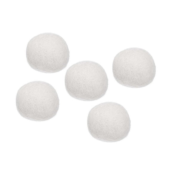 Wool Felt Balls Beads Woolen Fabric 3cm 30mm White for Home Crafts 5Pcs