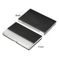 thumbnail image 3 of Uxcell 3.7x2.4x0.3 Inch PU Leather Name Cards Case Alloy Business Card Holder Black, 3 of 5