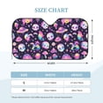 thumbnail image 2 of Kdxio Skull mushroom space Print Windshield Sun Shade, Foldable Sun Blocker for Car,Truck,SUV Automotive Interior Sun Protection,Reflective Shade for Front Windshield(Medium), 2 of 6