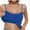 Blue, variant on HAOTAGS Women's Ribbed Tank Top with Built in Bra Spaghetti Strap Tank Top Casual Yoga Padded Undershirts Red Size M