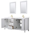 thumbnail image 2 of Wyndham Collection Daria 72" Wood & Metal Double Bathroom Vanity in White/Gold, 2 of 5