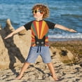 thumbnail image 3 of FORMRS Boys Rash Guard with Short Sleeves UPF 50+ Swim Shirts Sizes 3-12T, Black Cat, 3 of 6