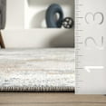 thumbnail image 3 of Nuloom Luca SpinClean Abstract Splatter Machine Washable Area Rug, 5' 3" x 7' 6", Luca Light Beige, 3 of 10