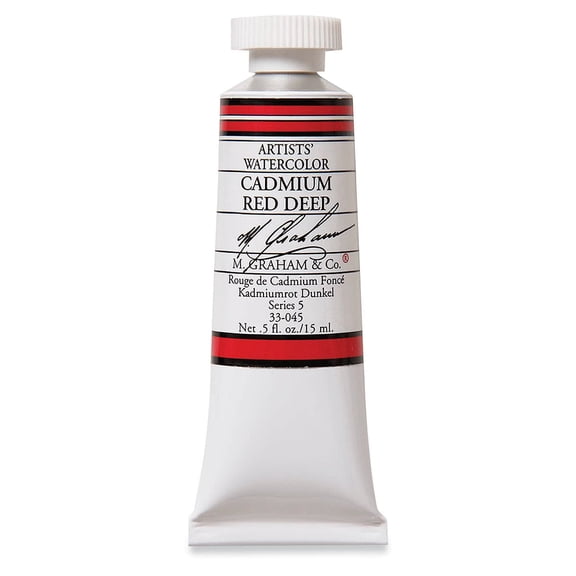 M. Graham Artists' Watercolor - Cadmium Red Deep, 15 ml tube