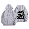 thumbnail image 4 of Womens Hoodie Long Sleeve Hoodie Pullovers for Women Oversized Sweatshirt for Women Grey Crewneck Fall Outfits Women Trending Clothes, 4 of 5
