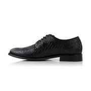Ferro Aldo Jaxon MFA19691 Men's Plain-Toe Derby Casual Dress Shoes, in Embossed Black, Men's Size 10