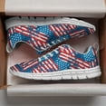 thumbnail image 3 of American Flag Shoes for Men Women Running Sneakers Breathable Casual Sport Tennis Shoes White Size 4.5, 3 of 5
