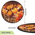 thumbnail image 2 of Autumn Harvest Pumpkin Christmas Tree Mats Waterproof Tree Skirt, Fall Scenery Xmas Tree Stand Tray Mat Floor Protector Pad for Holiday Party Decoration, 28.3", 2 of 6