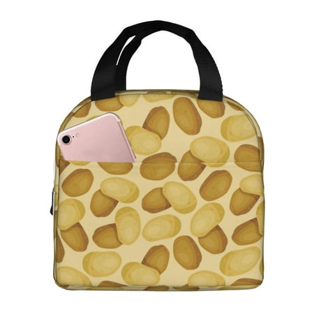 Insulated Lunch Bag for Women Men - Potato print Leakproof Cooler Lunch Box for Women Men  Lunch Tote Bags for Work School Picnic Travel