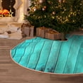 thumbnail image 5 of Daiia Turquoise Wooden2 Drawing Merry Christmas Tree Skirt , Xmas Large Lace-up Tree Skirt, Santa Snowflakes Rustic Home Decorations New Year Party Farmhouse Decor-30", 5 of 6