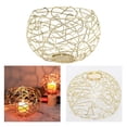 thumbnail image 4 of Candelero Geométrico Dorado Perfecl Decoración para Bodas y Fiestas, 4 of 8