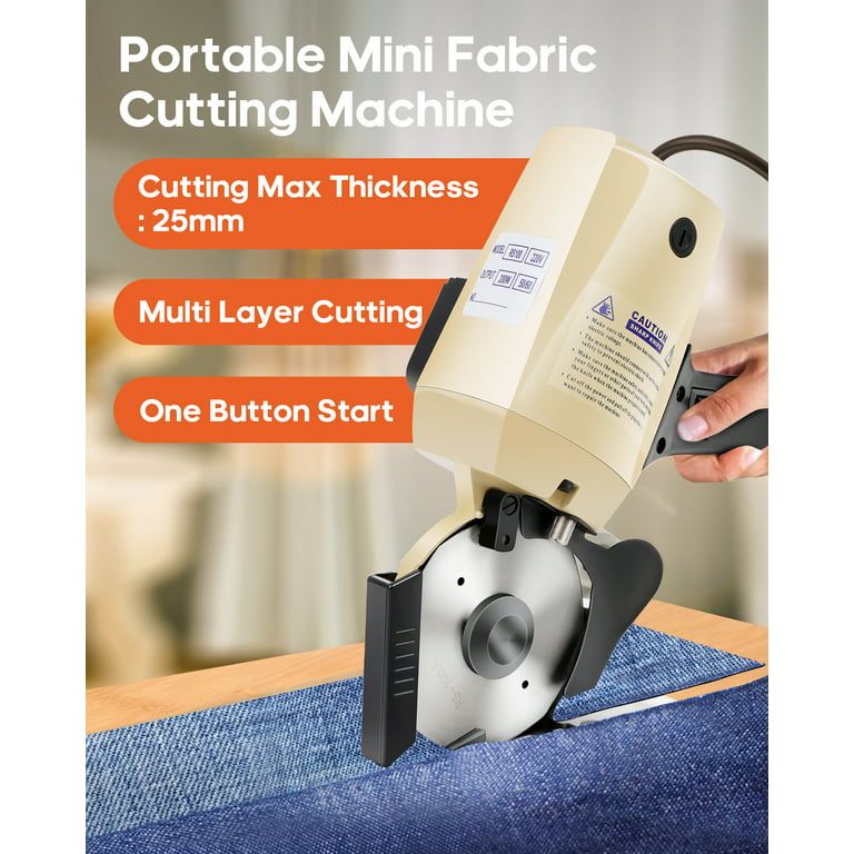 4 Electric Rotary Cutter with Easy Guide for Fabric & More