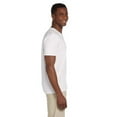 thumbnail image 4 of Gildan Softstyle V-Neck T-Shirt, Men's Short Sleeve V Neck Tee Classic White, Sizes S-3XL, 4 of 5