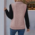 thumbnail image 4 of Blusa Holgada de Retazos con Cuello de Solapa y Botones de Larga con Bloques de Color para Mujer, Estilo Urbano Y2K Rosa M, 4 of 6