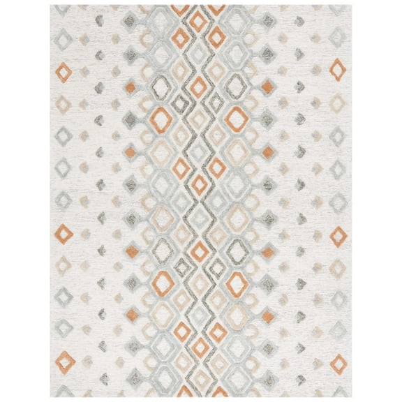 SAFAVIEH Casablanca Regina Moroccan Area Rug, Ivory/Rust, 8' x 10'