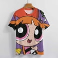 thumbnail image 4 of The Powerpuff Girls Womens T-Shirt Round Neck Short Sleeve Tee Shirts Summer Breathable Tops Blouse L, 4 of 8
