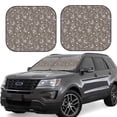 thumbnail image 6 of Kdxio Retro Bunny Print 2-Piece Sun Shade Front Windshield - Foldable Car Front Window Sunshades for Most Sedans SUV Truck, 6 of 6