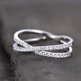 thumbnail image 2 of Silvago Jewel White Gold Over 14K Silver Diamond Ring - Round Cut Excellent 0.8 Ct Diamond Engagement Rings - Infinity Twisted Cross Over Shank Engagement Ring - Latest Engagement Diamond Rings, 2 of 8