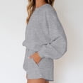thumbnail image 4 of Camisa casual de algodón de manga larga para mujer conjunto de pantalones cuello redondo ajuste holgado traje deportivo FLhrweasw Nuevo, 4 of 7