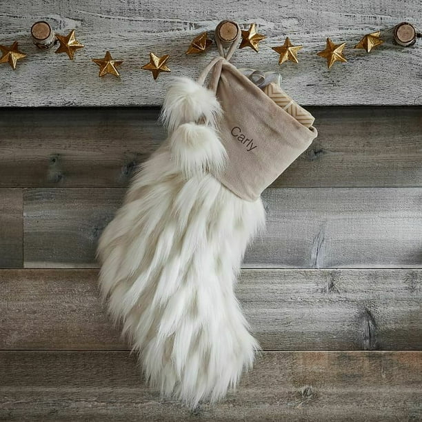 Pottery Barn Kids Llama Faux Fur Christmas Stocking