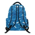 thumbnail image 2 of HUIACONG Blue Shark Print School Backpack for Kids Age 5-16, Water Resistant Bookbag with Adjustable Cushioned Straps, Multi Pockets Lightweight Sturdy Daypack for School Travel, 2 of 7