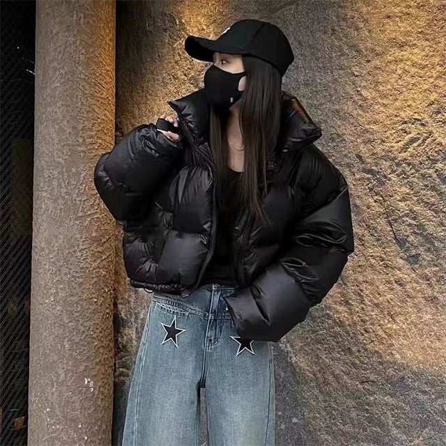 Abrigos abullonados de estilo Bomber para mujer, Parkas coreanas, pantalones cortos simples, gruesos y cálidos, ropa de calle Chic que combina con todo, moda Coreana de invierno, novedad de 2024