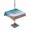Lake Blue, variant on Outdoor Table Cloth with Umbrella Hole and Zipper, Blue Coastal Waterproof Square Tablecloth 54"x54", Summer Beach Seaside Ocean Nautical Washable Table Cover for Outside Party Patio Picnic