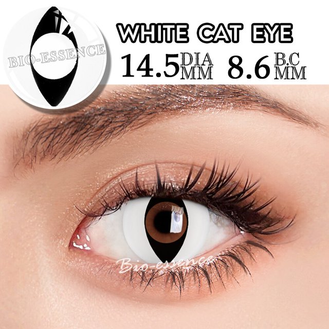 Bio-essence lentes de contacto para ojos de Halloween, lentes de ojo de gato, accesorios de Anime, lentes de ojo de serpiente, lentes de lagarto, 1 par