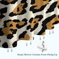 thumbnail image 6 of Beige and Black Of Leopard Print Shower Curtain 36"x72" ,Bathroom Decorative Shower Curtains Set with 12 Hooks,Modern Waterproof Washable Shower Curtain, 6 of 6