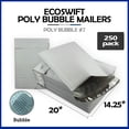thumbnail image 2 of EcoSwift Brand Premium Poly Bubble Shipping Bag Self-Seal Mailer, 14.25 in. x 19 in. (Size 7), Solid Gray, 250-Pack, 2 of 8