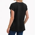 thumbnail image 4 of Women Oversized T Shirts Short Sleeve Summer Casual Loose Top Basic Tee with Pocket Fashion Casual Short Sleeve Shirts Classic Fit Crew Neck Tees Tops, 4 of 8
