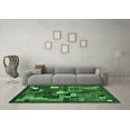 thumbnail image 3 of Ahgly Company Indoor Round Abstract Emerald Green Contemporary Area Rugs, 8' Round, 3 of 4